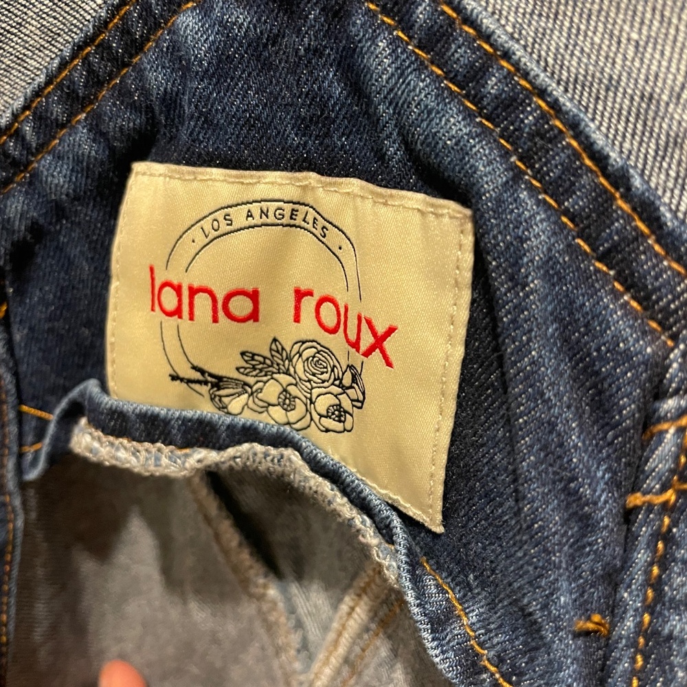 Stylish wide leg denim overalls - Picture 3 of 4